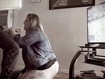 Big Booty Mom Gives Sons Black Friend A Blowjob